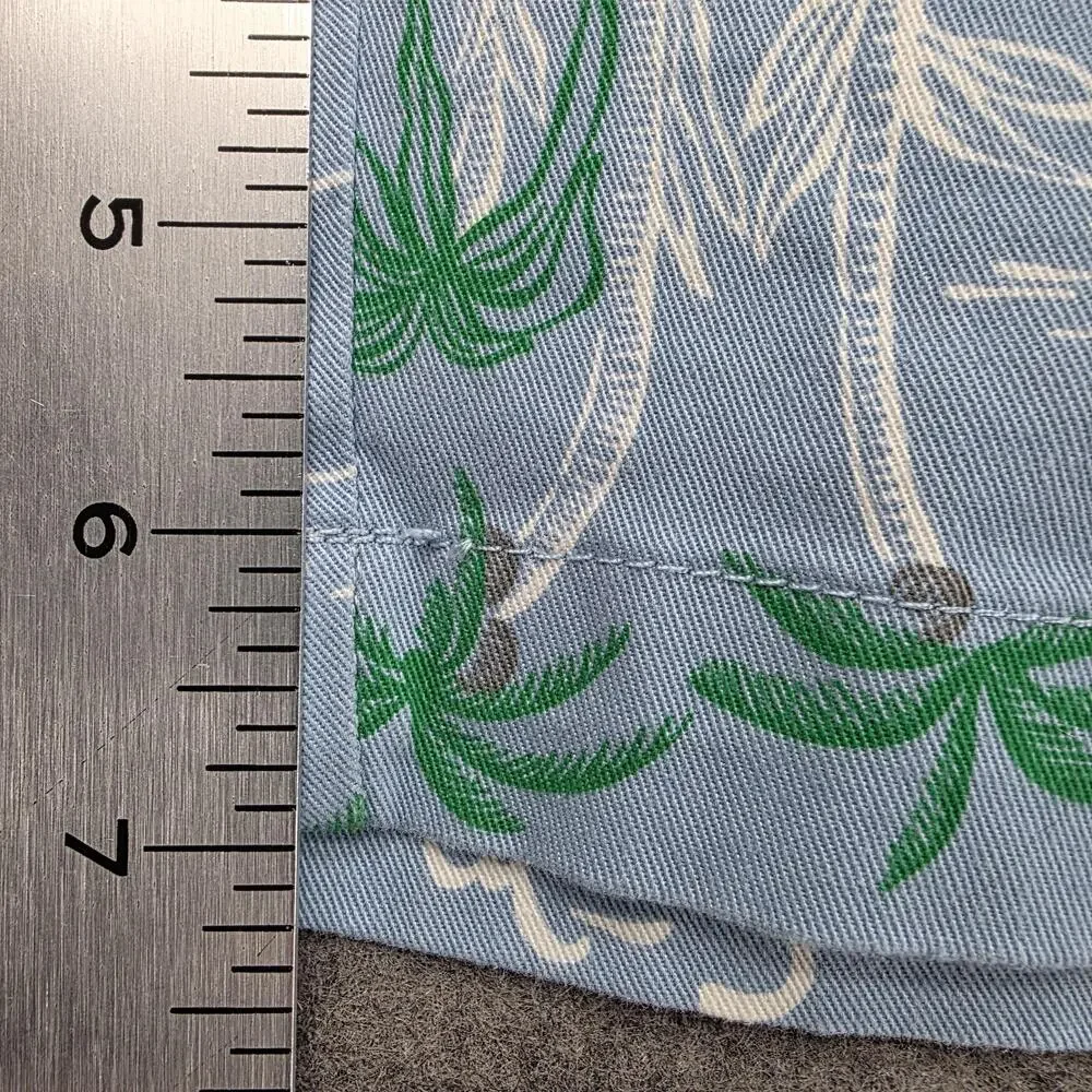 Lands' End Shorts Womens 18 Blue Chino Twill Cotton Spandex Pockets 7 Inseam